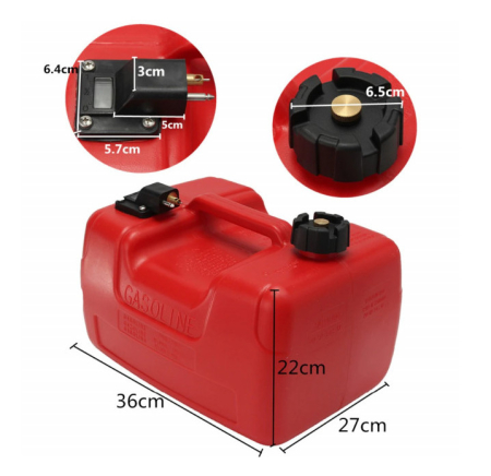 Rezervor benzina motor barca Yamaha (cu furtun inclus) 12L [1]