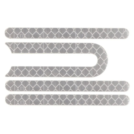 Piese Trotineta Electrica - Set 4 stickere reflectorizante trotineta Xiaomi (gri)