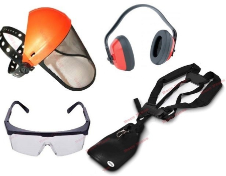 Piese motocoasa - Set accesorii motocoasa (casca protectie, ochelari, ham, casca antifonica)