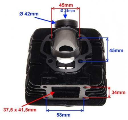 Set motor 60cc Yamaha DT (43mm) [1]