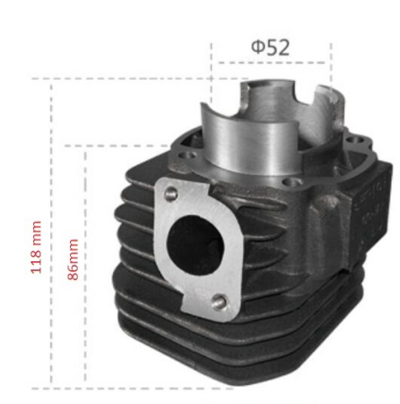 Set motor scuter 2T 100cc Yamaha Axis (racire aer) bolt 14mm [2]