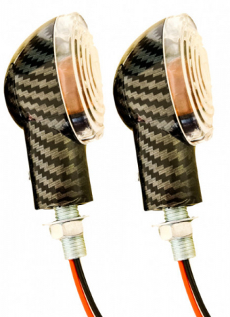 Electrice si electronice - Set de 2 semnale scuter carbon ovale
