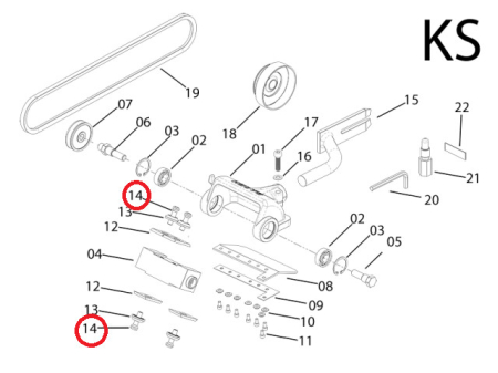 Surub cutit decojitor busteni drujba standard (KS.14) (buc) [1]