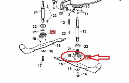 Surub de forfecare pt. Husqvarna 7/8 [1]