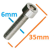 Suruburi motocoasa 6mm x 35mm (set 4 Buc) [1]