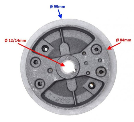 Volanta scuter pocket bike (cu clicheti) [1]