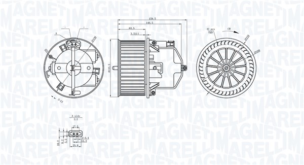 Ventilator habitaclu potrivit VOLVO S60 II, S80 II, V60 I, V60 II, V70 III, XC60 I, XC70 II; LAND ROVER FREELANDER 2, RANGE ROVER EVOQUE 1.5-4.4 2006-2021 [1]