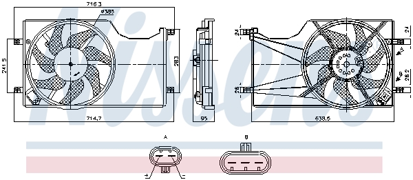 Ventilator radiator (cu carcasa) potrivit OPEL ADAM, CORSA E 1.0-1.6 dupa 2014 [1]