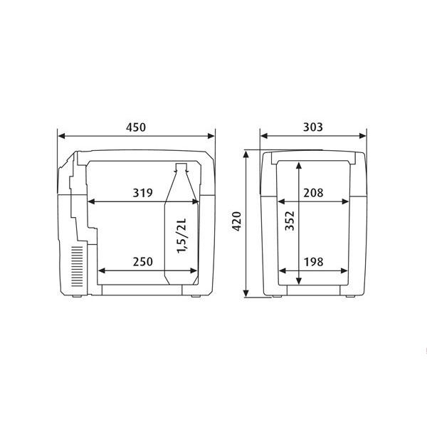 Cutie termoelectrica Dometic TropiCool 21L, rece/cald 12/24/230V  TC-21FL-AC [2]