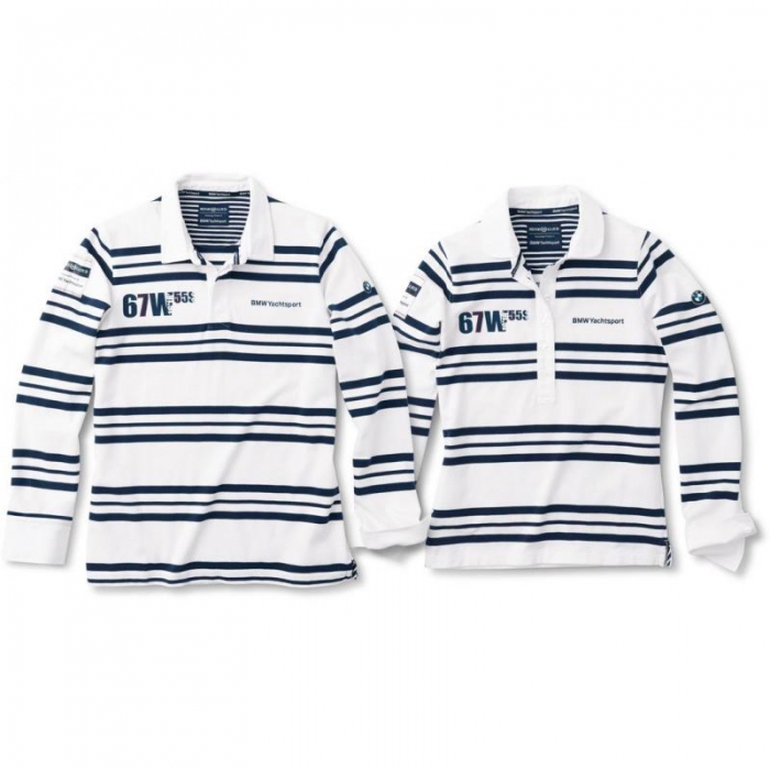 Tricou Femei Yachting Rugby Alb Albastru, M