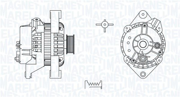 Alternator (12V, 100A) potrivit FIAT PALIO, SIENA; OPEL ASTRA F, ASTRA F CLASSIC, ASTRA F KOMBI, ASTRA G, ASTRA G CLASSIC, ASTRA G KOMBI, CALIBRA A, COMBO TOUR, COMBO MINIVAN, CORSA B 1.0-2.2 04.88-