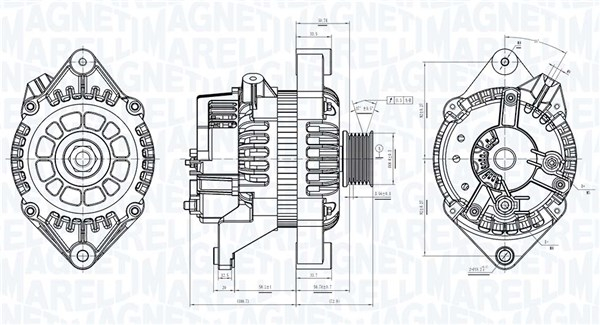 Alternator (12V, 100A) potrivit OPEL ASTRA F, CALIBRA A, FRONTERA A, FRONTERA A SPORT, FRONTERA B, OMEGA B, TIGRA, VECTRA B 1.6-2.2 06.90-07.04