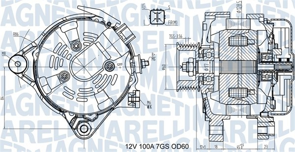 Alternator (12V, 100A) potrivit TOYOTA AVENSIS VERSO 2.0 08.01-11.09