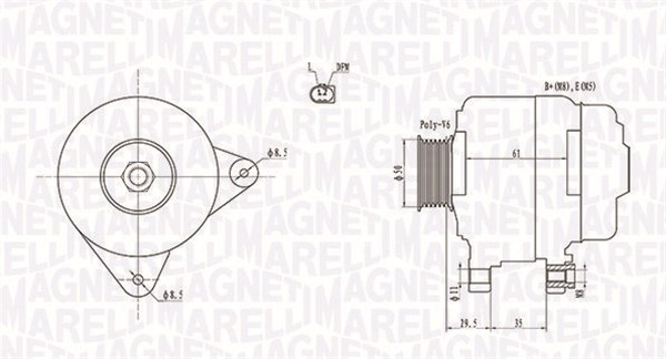 Alternator (12V, 110A) potrivit AUDI A1, A3; SEAT ALTEA, ALTEA XL, IBIZA IV, IBIZA IV SC, IBIZA IV ST, LEON, LEON SC, LEON ST, TOLEDO IV; SKODA FABIA II, OCTAVIA II, RAPID 1.4 1.6ALK 2.0D 08.05-