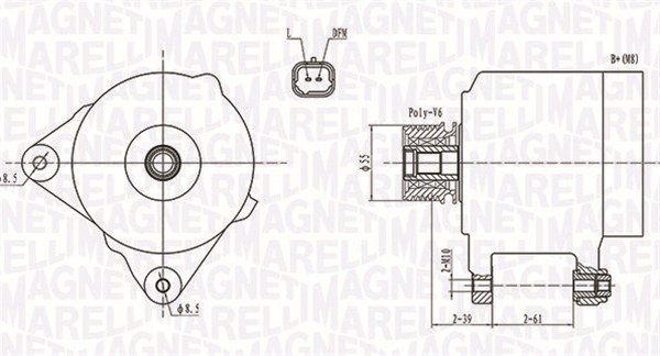 Alternator (12V, 110A) potrivit DACIA DUSTER, DUSTER SUV, LOGAN, LOGAN EXPRESS, LOGAN II, LOGAN MCV, LOGAN MCV II, SANDERO, SANDERO II; NISSAN MICRA III, NV200, NV200 EVALIA 1.4-1.9D 06.01-