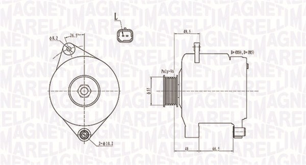 Alternator (12V, 110A) potrivit RENAULT CLIO II, CLIO II HATCHBACK, KANGOO, KANGOO EXPRESS, THALIA I 1.9D 2.0 08.97-