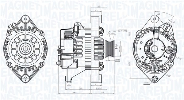 Alternator (12V, 120A) potrivit OPEL ASTRA F, ASTRA F KOMBI, CALIBRA A, COMBO MINIVAN, CORSA B, CORSA B HATCHBACK, FRONTERA A, FRONTERA A SPORT, OMEGA B, TIGRA, VECTRA A, VECTRA B 1.2-2.2 04.88-07.03