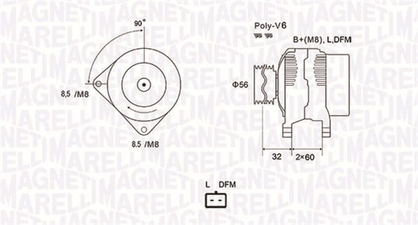 Alternator (12V, 125A) RENAULT LAGUNA II 1.8 2.0 intre 2001-2007