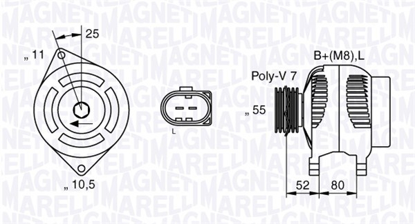 Alternator (12V, 140A) IVECO DAILY III, DAILY IV; FIAT DUCATO; UAZ PATRIOT 2.3D 3.0D dupa 2002