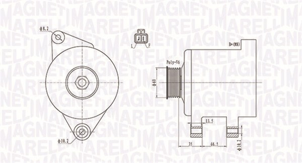 Alternator (12V, 140A) potrivit OPEL ASTRA H, ASTRA H GTC, ASTRA H KOMBI, CORSA D, MERIVA A, MERIVA B, ZAFIRA B, ZAFIRA B MINIVAN 1.7D 08.06-01.17