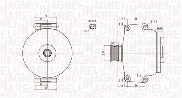 Alternator (12V, 150A) potrivit MERCEDES C (C204), C (CL203), C T-MODEL (S203), C T-MODEL (S204), C (W203), C (W204), CLC (CL203), CLK (A209), CLK (C209), CLS (C219), E (A207) 2.5 3.0 3.5 06.04-