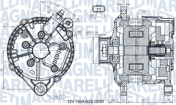 Alternator (12V, 150A) potrivit RENAULT ESPACE IV, VEL SATIS 3.5 06.02-