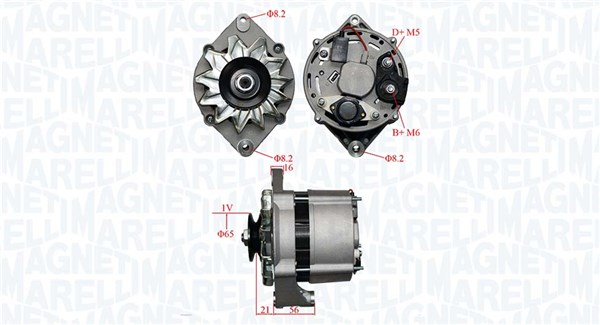 Alternator (12V, 55A) potrivit FIAT TEMPRA; OPEL ASCONA B, ASCONA C, ASTRA F, ASTRA F KOMBI, COMBO MINIVAN, CORSA A, CORSA A TR, CORSA A HATCHBACK, CORSA B, KADETT D, KADETT E 1.0-2.3D 09.72-10.01