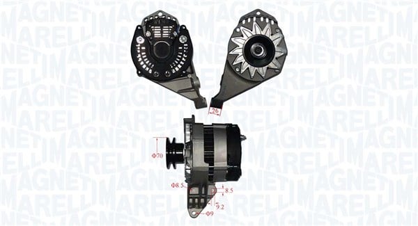 Alternator (12V, 65A) potrivit RENAULT 4, 4 MINIVAN, TWINGO I 1.1 1.2 10.76-10.96