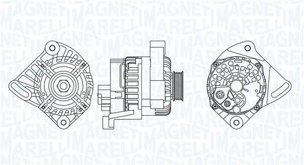 Alternator (12V, 75A) potrivit CITROEN JUMPY I; FIAT DOBLO, DOBLO MINIVAN, PALIO, PANDA, PUNTO, PUNTO HATCHBACK, SEICENTO 600, SIENA, STRADA; FORD SIERRA; LANCIA Y; PEUGEOT EXPERT 1.1-1.9D 08.82-