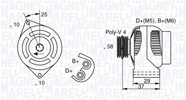 Alternator (12V, 75A) potrivit SMART CABRIO, CITY-COUPE, FORTWO, ROADSTER 0.6 0.7 07.98-01.07