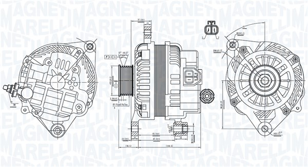 Alternator (12V, 80A) potrivit MAZDA 3 1.3 1.6 2.0 10.03-12.09