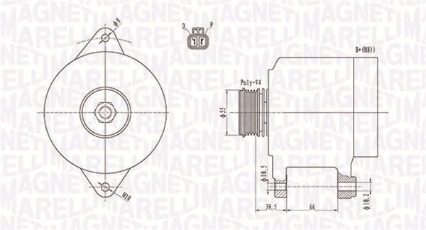 Alternator (12V, 80A) potrivit MAZDA 323 F VI, 323 S VI, 626 V, MX-5 II, PREMACY, XEDOS 9 1.6-2.5 05.97-10.05