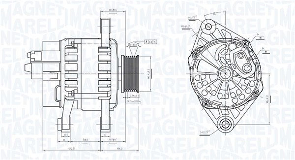 Alternator (12V, 90A) potrivit ALFA ROMEO 147, 156, 166, GT, GTV, SPIDER; FIAT BARCHETTA, PUNTO, STILO; LANCIA LYBRA 1.6 1.8 2.0 04.95-03.12