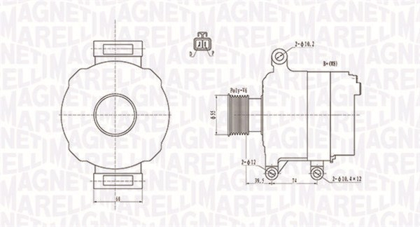 Alternator (12V, 95A) potrivit MAZDA 6 1.8 2.0 2.3 01.02-02.08