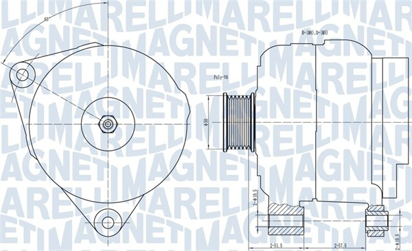 Alternator (14V, 100A) potrivit OPEL ASTRA G, ASTRA G KOMBI, ZAFIRA A 2.0D 02.98-06.05