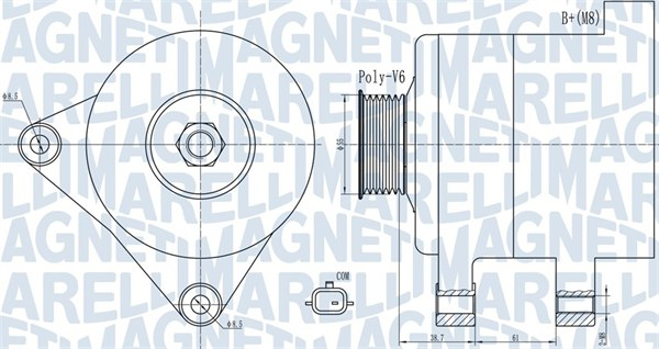 Alternator (14V, 110A) potrivit RENAULT CLIO III, KANGOO BE BOP, KANGOO EXPRESS, KANGOO II, MEGANE II, WIND 1.6 1.6ALK 1.6LPG 01.07-