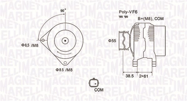 Alternator (14V, 110A) RENAULT KANGOO, KANGOO BE BOP, KANGOO EXPRESS, MEGANE II 1.5D-1.6LPG dupa 2003