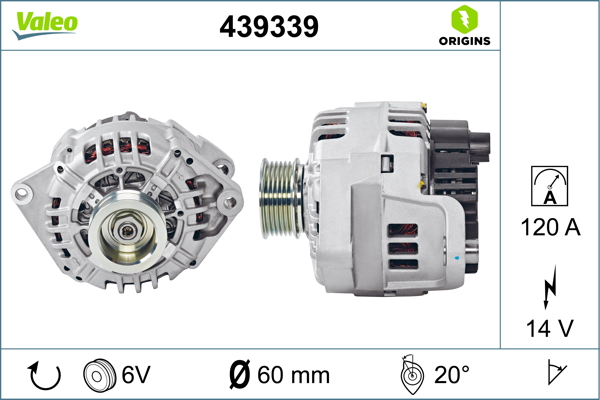 Alternator (14V, 120A) potrivit CITROEN JUMPER I; FIAT DUCATO; PEUGEOT BOXER 2.8D 09.00- [3]