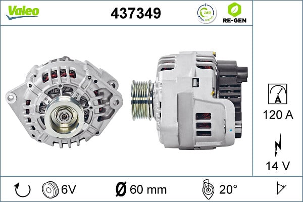 Alternator (14V, 120A) potrivit CITROEN JUMPER I; FIAT DUCATO; PEUGEOT BOXER 2.8D 09.00-