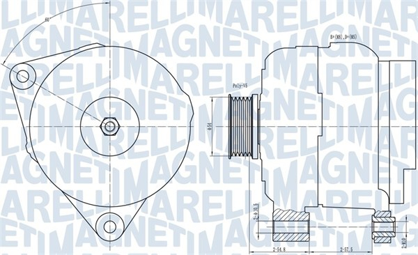 Alternator (14V, 120A) potrivit OPEL ASTRA G, ASTRA G CLASSIC, ASTRA H, ASTRA H CLASSIC, COMBO TOUR, COMBO MINIVAN, CORSA C, CORSA C HATCHBACK, MERIVA A, TIGRA; RENAULT MEGANE II 1.2-1.6 02.98-