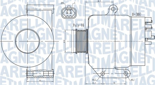 Alternator (14V, 120A) potrivit OPEL CORSA D, CORSA D HATCHBACK, MERIVA B; RENAULT MEGANE II 1.3D 1.5D 02.04-11.14