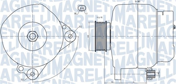 Alternator (14V, 120A) potrivit VOLVO S60 I, S80 I, V70 II; VW LT 28-35 II, TRANSPORTER T4 2.4D 2.5 2.5D 09.90-12.08