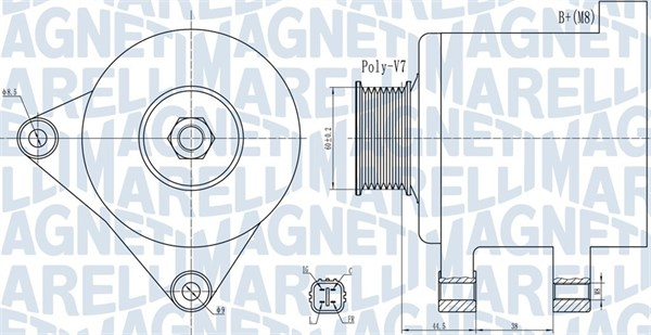 Alternator (14V, 130A) potrivit HONDA ACCORD VIII, CR-V III 2.0 10.06-06.15