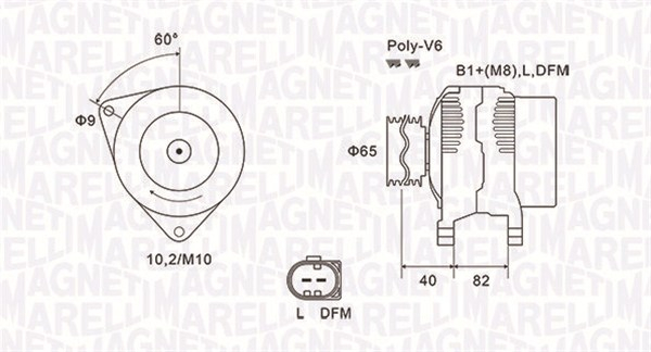 Alternator (14V, 140A) potrivit AUDI A4 B6, A4 B7, A6 C5, ALLROAD C5; SKODA SUPERB I; VW PASSAT B5.5 2.4-3.0 02.00-03.08