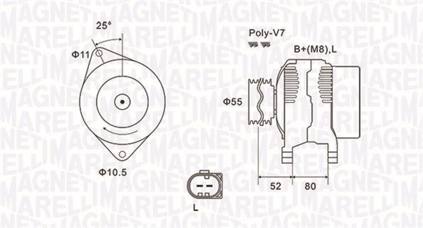 Alternator (14V, 140A) potrivit IVECO DAILY III, DAILY IV, DAILY V; FIAT DUCATO; UAZ PATRIOT 2.3D 3.0D 12.01-