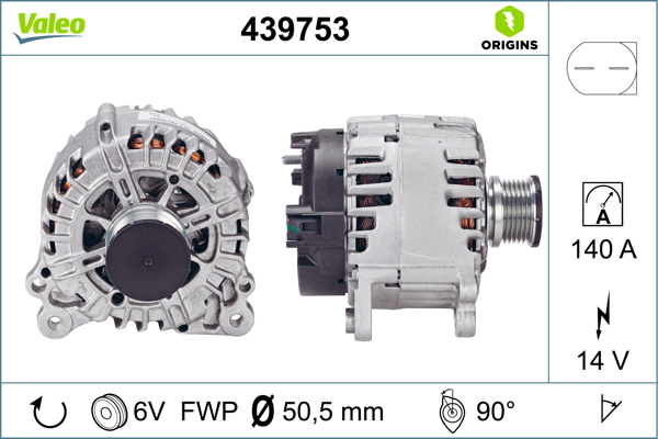 Alternator (14V, 140A) potrivit VW AMAROK, CALIFORNIA T5 CAMPER, CALIFORNIA T6 CAMPER, CRAFTER 30-35, CRAFTER 30-50, MULTIVAN T5, MULTIVAN T6, PASSAT B6, TRANSPORTER T5 2.0D 3.6 04.07-05.22