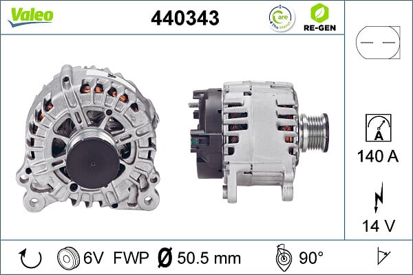 Alternator (14V, 140A) potrivit VW AMAROK, CRAFTER 30-35, CRAFTER 30-50, MULTIVAN T5, MULTIVAN T6, TRANSPORTER T5, TRANSPORTER T6, TRANSPORTER T6 CARAVELLE T6 2.0D 09.09-05.22