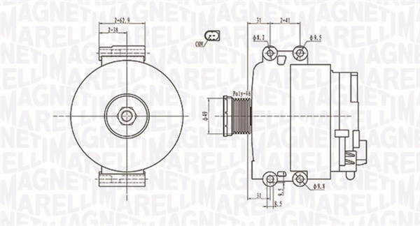 Alternator (14V, 145A) BMW Seria 1 (E81), 1 (E82), 1 (E87), 1 (E88), 3 (E46), 3 (E90), 3 (E91), 3 (E93), 5 (E60), X3 (E83), Z4 (E85) 1.6-2.0D intre 2002-2013