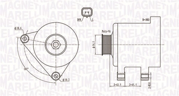 Alternator (14V, 150A) CITROEN BERLINGO, BERLINGO MULTISPACE, C2, C3 I, C3 II, C3 PICASSO, C3 PLURIEL, C4, C4 GRAND PICASSO I, C4 I, C4 PICASSO I, C5 I, C5 II, C5 III, C8, JUMPER 1.4D-2.2D dupa 1996