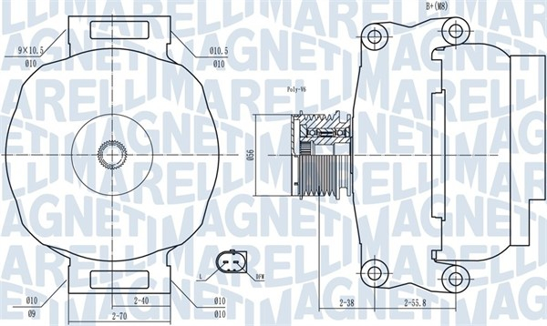 Alternator (14V, 150A) potrivit AUDI A4 B6, A4 B7, A6 C5 1.6-3.0D 11.00-03.09